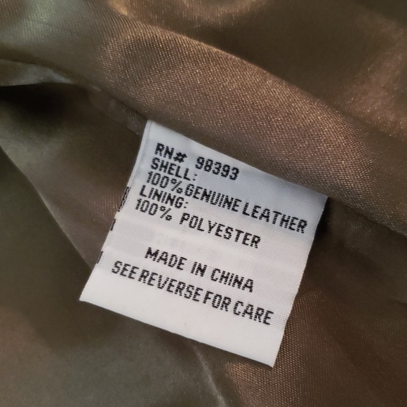 NWOT Pamela McCoy Military Inspired Leather Jacket - Picture 4 of 8